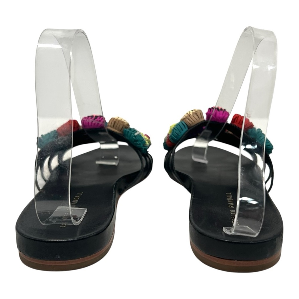 Loeffler Randal Sal PomPom Slide Multicolor Leather Casual Sandals Womens 9.5 - Picture 8 of 15